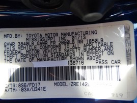 2013 Toyota Corolla S Navy Blue 1.8L AT #Z22947